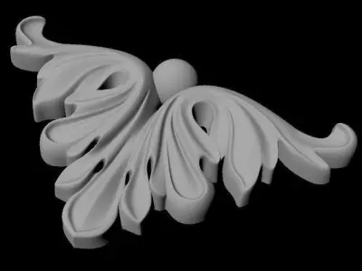dekor ornate gold brooch Free 3D model