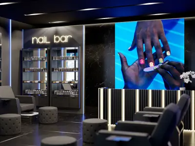 Corona - C4D Scene files - Nail Bar  3D model