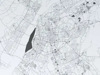 Nanjing Road Network and Streets 3D model