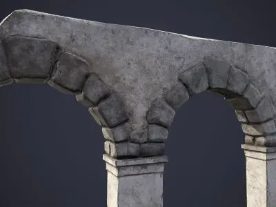 Old Abandoned Arch Low-poly 3D model