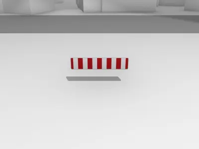 Construction Barrier Version 1 600-33 250x2400mm  Low-poly 3D model