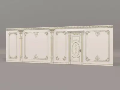 Wall Molding in Classic French style 40 3D model