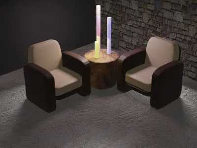  elegant chairs 3D model