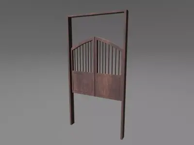 WOODEN DOOR Low-poly 3D model
