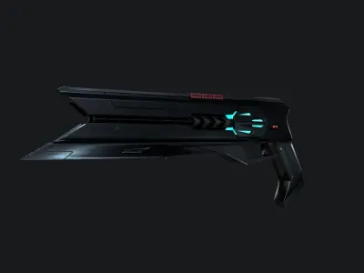 sci fi weapon game ready Low-poly 3D model
