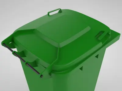 Wheelie Bin Low-poly 3D model