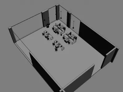 office workstation ws455 a06 3D model