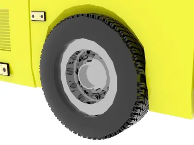 Yellow Bus 3D model