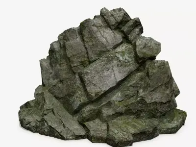 Mountain 1 rock Low-poly 3D model