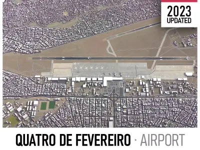 Luanda - 3D Airport Model Low-poly 3D model