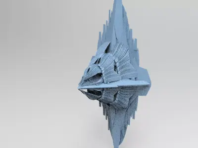 Moss Ruins Alien Shard Dome 2 3D model