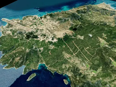 skyros island full 3d model terrain 3D model