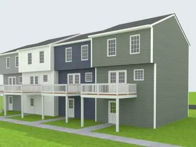 Cape Cod House 18 3D model