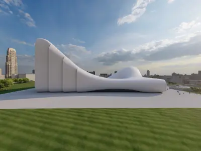 Heydar aliyev center Low-poly 3D model