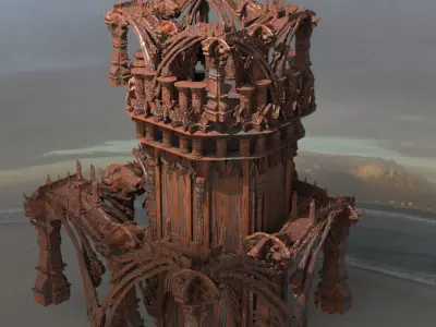 Desert Arrakis Spice Tower  3D model