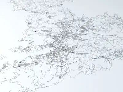 Nagasaki Road Network and Streets 3D model