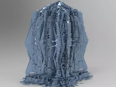 Hydra Claw sci fi obelisk 3D model