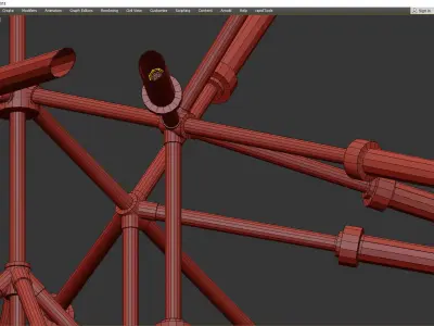 SPUR CHANDELIER Low-poly 3D model