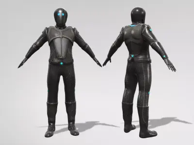 Isaac Android Robot Low-poly 3D model