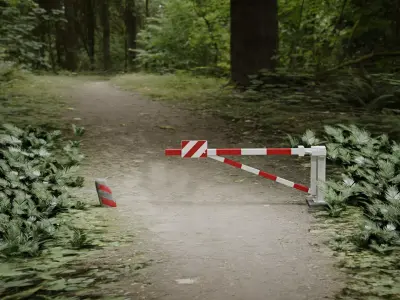 Traffic Barrier Low-poly 3D model