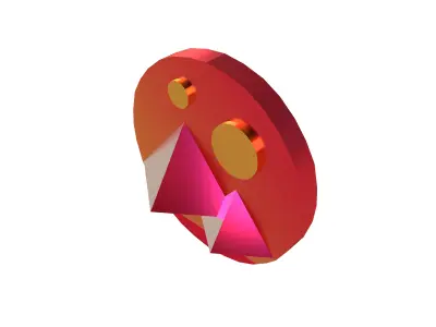Decentraland Coin v1 002 Low-poly 3D model