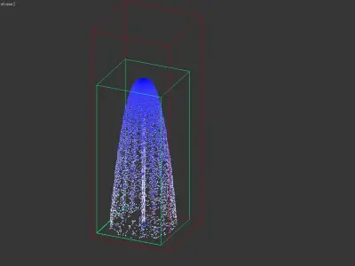 Realistic Water Fountain Loop Animation 11 3D model