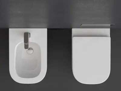 Olympia Ceramica Tutto Evo Wall-Hung WC Low-poly 3D model