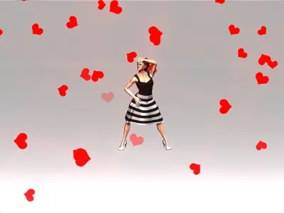 Fall particles collection for iclone 3D model