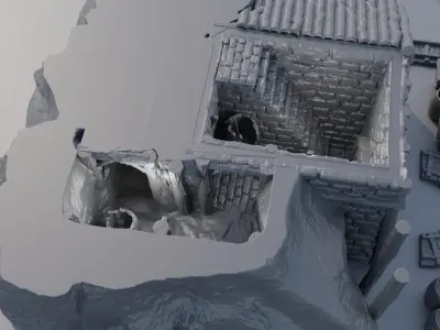Old Miner House Tabletop Terrain 28 mm 3D print model