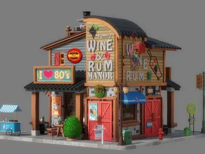 Cartoon House 03 3D model