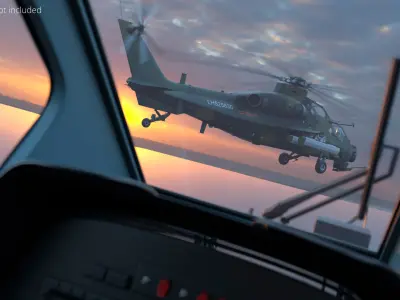  Changhe Helicopter Z-10 Camo Green Simplified 