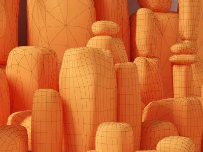 Stone block 3D model