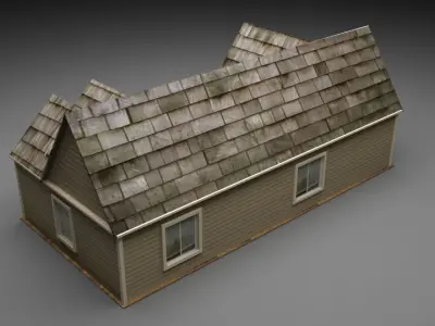 AMERICAN HOUSE Low-poly 3D model