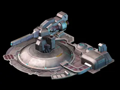 Mechanical Building - Fleet Turret 01 3D model