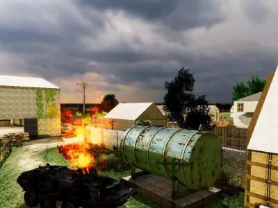 FREE Overgrown 3D Map Scene Free low-poly 3D model