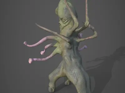 Alien creature Low-poly 3D model