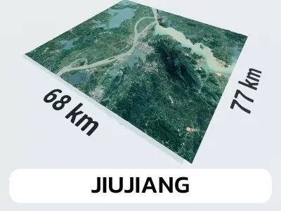 Jiujiang China City Landscape 3D Model 3D model