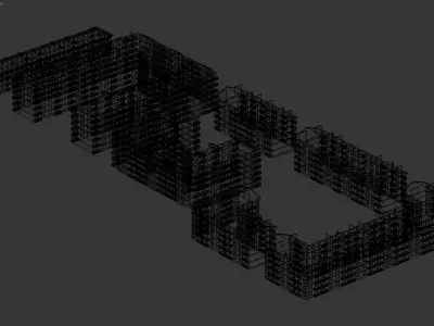 Red Roof Residential Complex 3D model