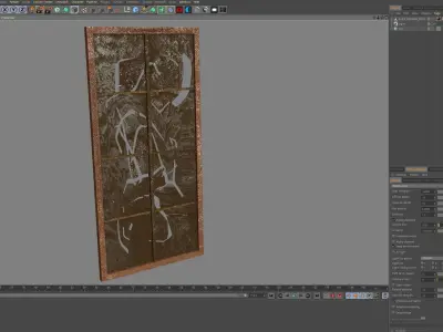 Ruins Wooden Door 3D model