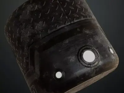 Dirty Metal Plate PBR Seamless Texture