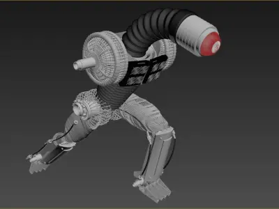 Unarmed Robot WIP 3D model