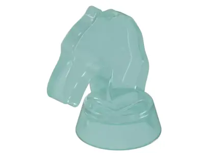 Transparent Chess Horse Piece 3D model