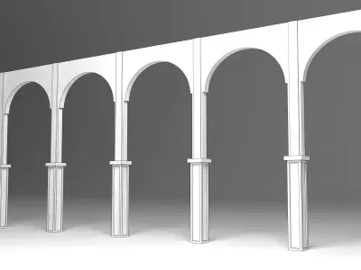English arch wall panel 3D model