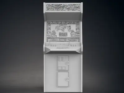 Street Fighter II Arcade Cabinet with Lithophane 3D print model