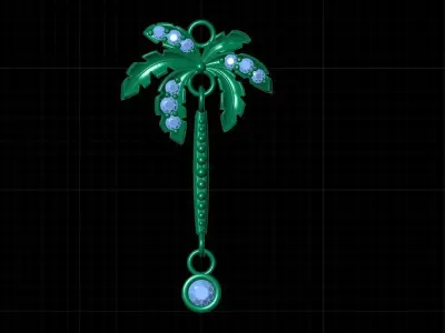 Coconut Pendant 3dm stl 3D print model 3D print model
