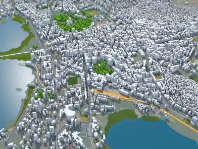 Mwanza Tanzania 25km Low-poly 3D model