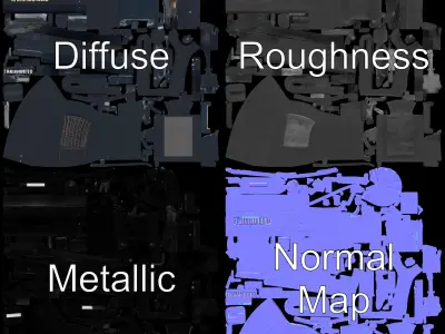 Electric Forklift Model Pack for Industrial Use Low-poly 3D model