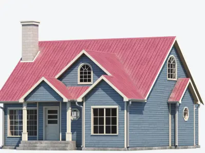 Residential House 6 Low-poly 3D model