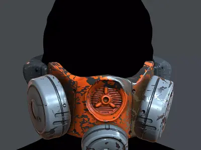Gas mask helmet 3d model scifi Low-poly  Low-poly 3D model 474