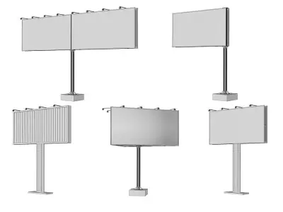 Billboards BLENDER 3D Model Cycles 3D model